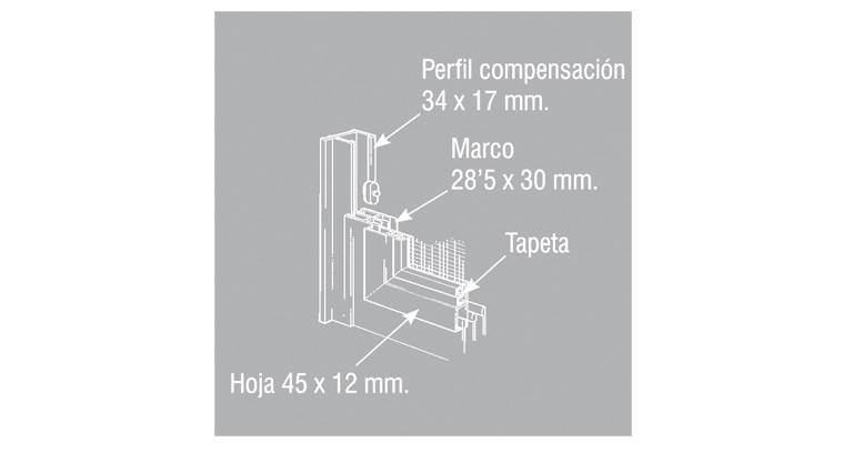 mosquitera corredera-marco